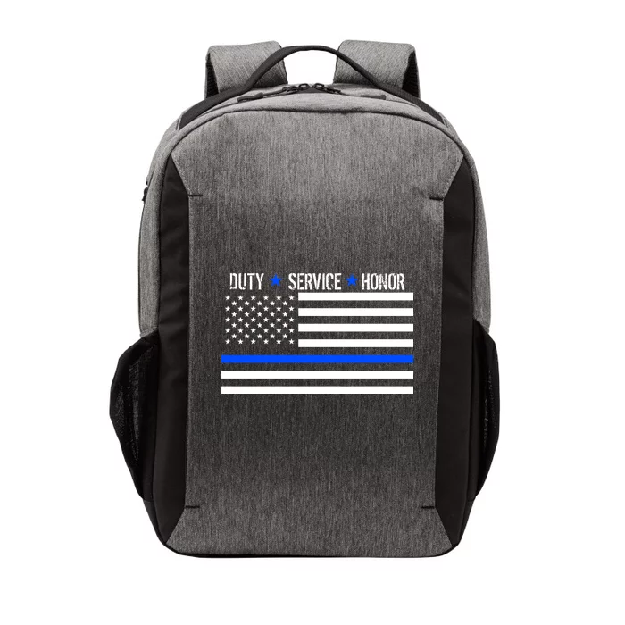 Blue Ribbon USA Flag Support Police Vector Backpack