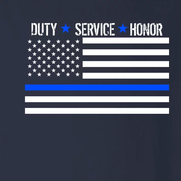 Blue Ribbon USA Flag Support Police Toddler Long Sleeve Shirt