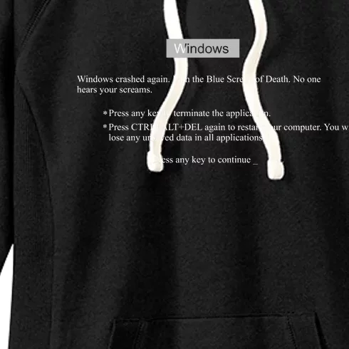 Blue Screen Of Death Windows Women's Fleece Hoodie