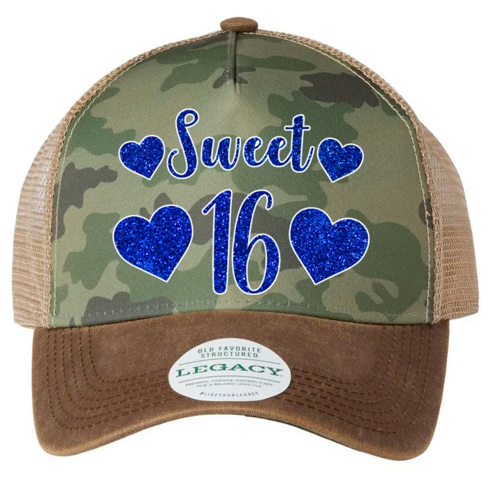 Blue Sparkle Sweet 16 Birthday Legacy Tie Dye Trucker Hat