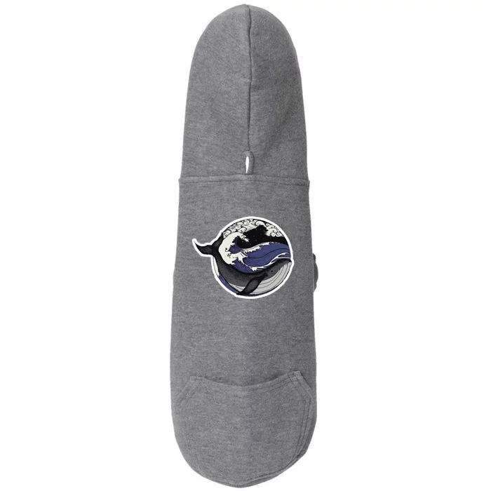 Blue Whale Great Wave Doggie 3-End Fleece Hoodie