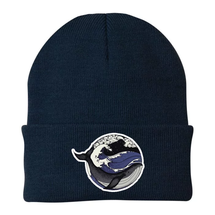 Blue Whale Great Wave Knit Cap Winter Beanie