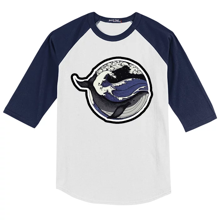 Blue Whale Great Wave Kids Colorblock Raglan Jersey