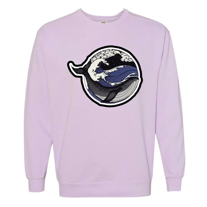 Blue Whale Great Wave Garment-Dyed Sweatshirt