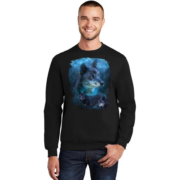 Blue Wolf Tall Sweatshirt