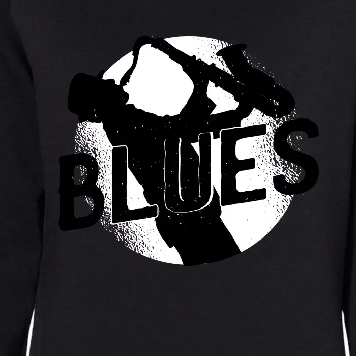 Blues Music Saxophone Womens California Wash Sweatshirt