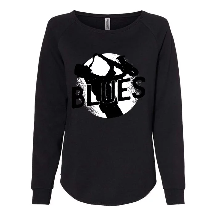 Blues Music Saxophone Womens California Wash Sweatshirt