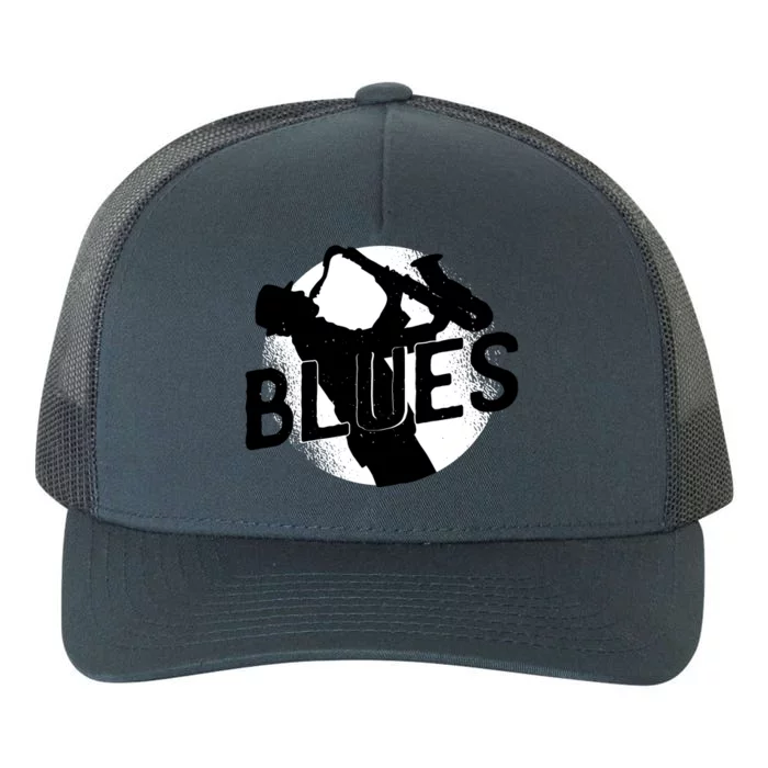 Blues Music Saxophone Yupoong Adult 5-Panel Trucker Hat