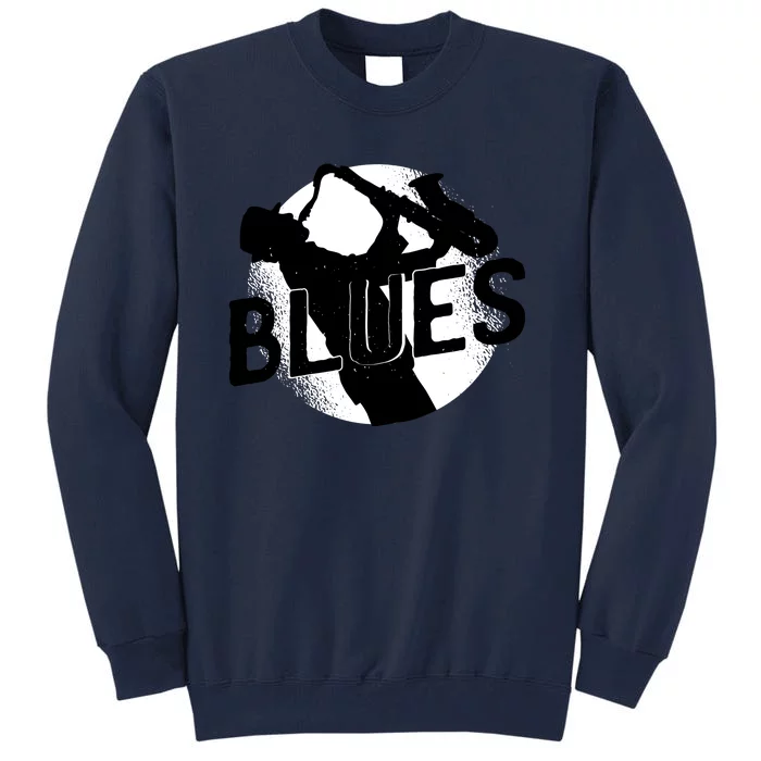 Blues Music Saxophone Tall Sweatshirt