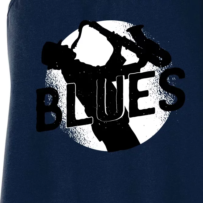 Blues Music Saxophone Women's Racerback Tank