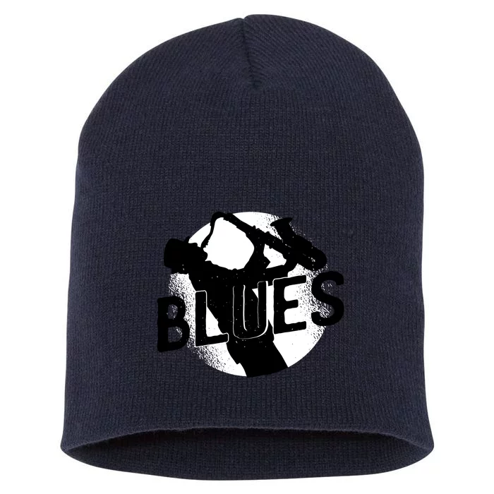 Blues Music Saxophone Short Acrylic Beanie