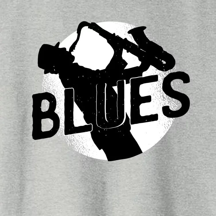 Blues Music Saxophone Women's Crop Top Tee