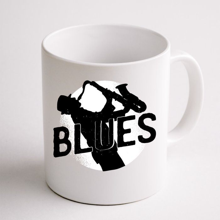 Blues Music Saxophone Front & Back Coffee Mug