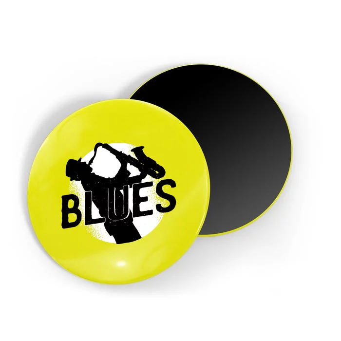 Blues Music Saxophone Magnet