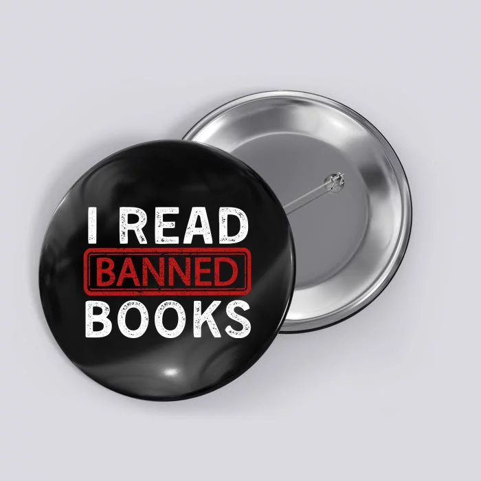 Book Lover Vintage I Read Banned Books Button