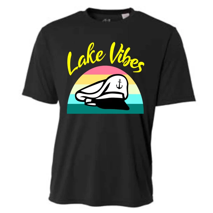 Boat Lake Vibes Boating Cruise Family Squad Funny Gift Cooling Performance Crew T-Shirt