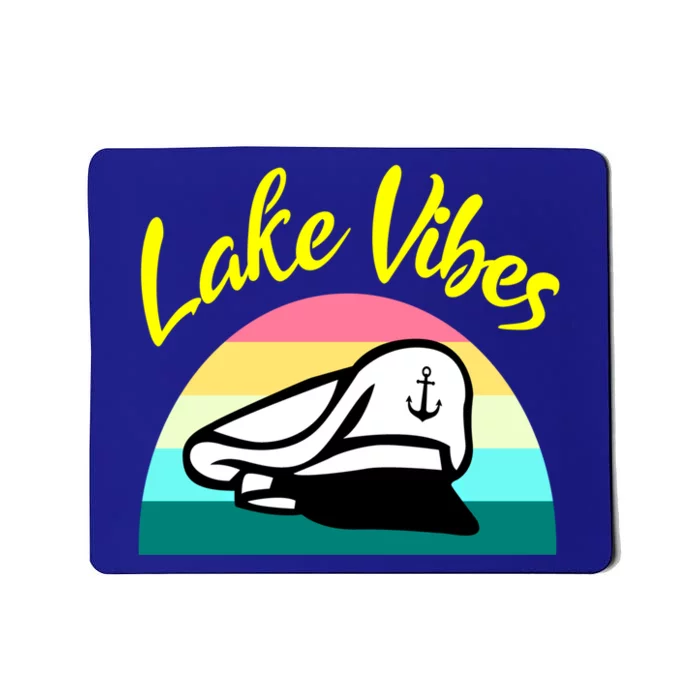 Boat Lake Vibes Boating Cruise Family Squad Funny Gift Mousepad