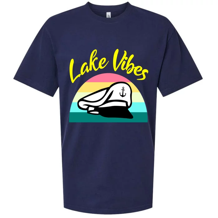 Boat Lake Vibes Boating Cruise Family Squad Funny Gift Sueded Cloud Jersey T-Shirt