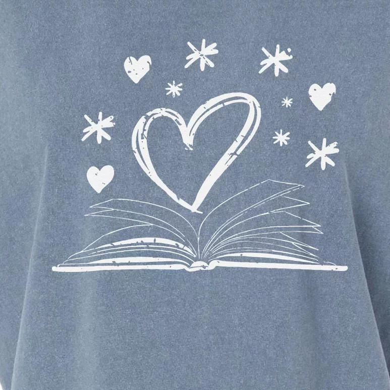 Bookworm Librarian Valentines Day Gift Book Reading Garment-Dyed Women's Muscle Tee