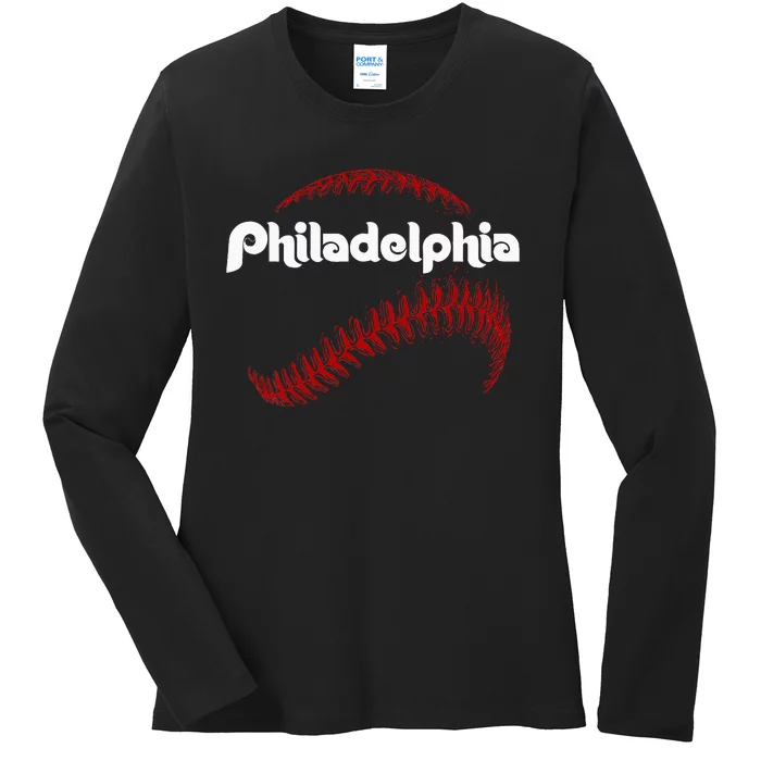 Baseball Lovers Vintage Baseball Lovers Ladies Long Sleeve Shirt