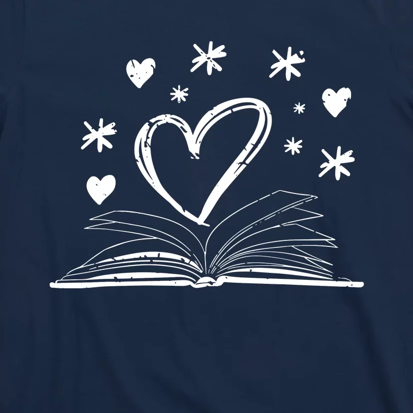 Bookworm Librarian Valentines Day Gift Book Reading T-Shirt