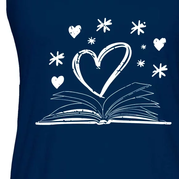 Bookworm Librarian Valentines Day Gift Book Reading Ladies Essential Flowy Tank