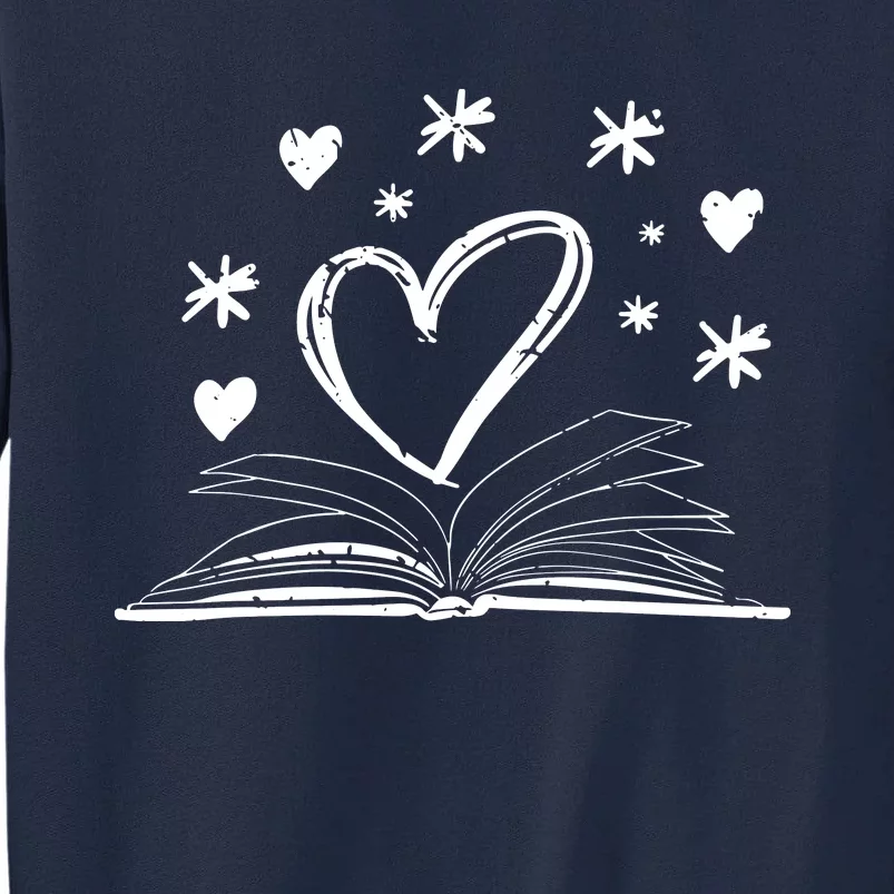 Bookworm Librarian Valentines Day Gift Book Reading Tall Sweatshirt