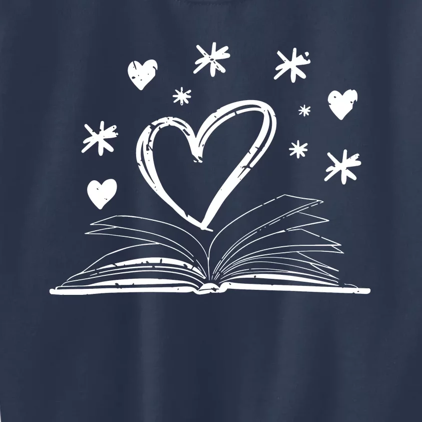 Bookworm Librarian Valentines Day Gift Book Reading Kids Sweatshirt