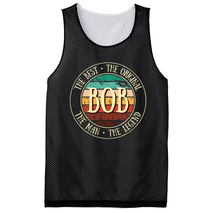 Bob Legend Vintage Gift Idea Funny Name Mesh Reversible Basketball Jersey Tank