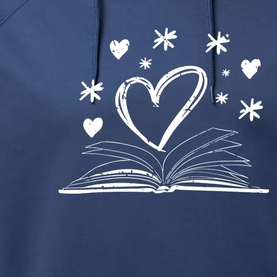 Bookworm Librarian Valentines Day Gift Book Reading Performance Fleece Hoodie