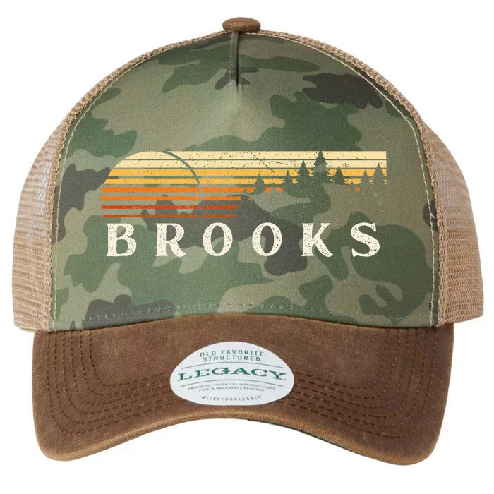 Brooks La Vintage Evergreen Sunset Eighties Retro Legacy Tie Dye Trucker Hat