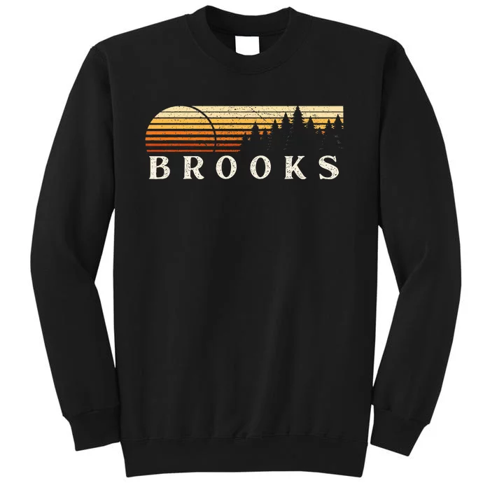 Brooks La Vintage Evergreen Sunset Eighties Retro Tall Sweatshirt