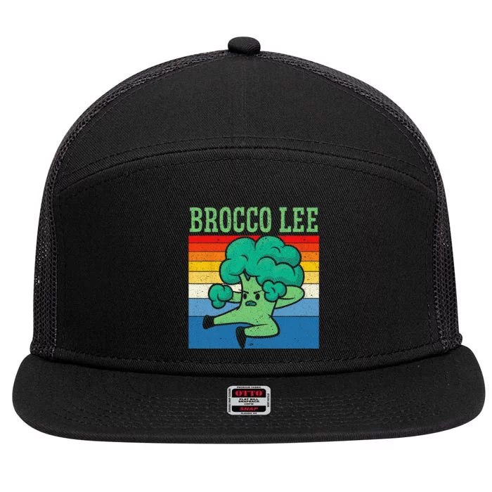 Brocco Lee Vegetable Vegetarian Vegan Broccoli 7 Panel Mesh Trucker Snapback Hat