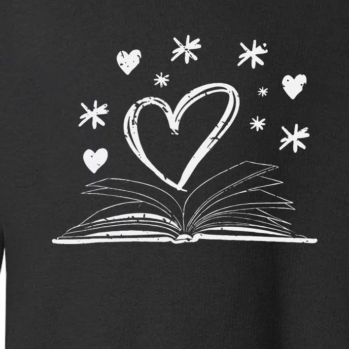 Bookworm Librarian Valentines Day Gift Book Reading Toddler Sweatshirt