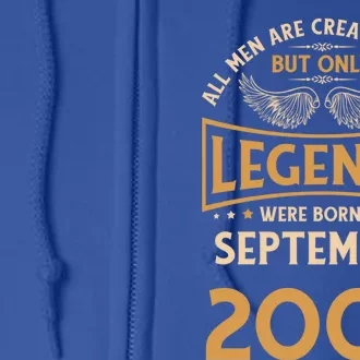 Birthday Legends Were Born In September 2005 Gift Full Zip Hoodie