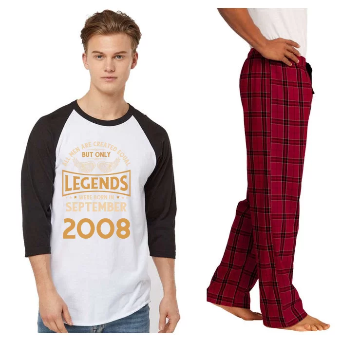 Birthday Legends Were Born In September 2008 Gift Raglan Sleeve Pajama Set