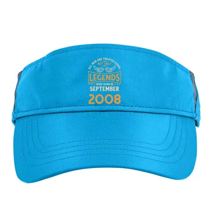 Birthday Legends Were Born In September 2008 Gift Adult Drive Performance Visor