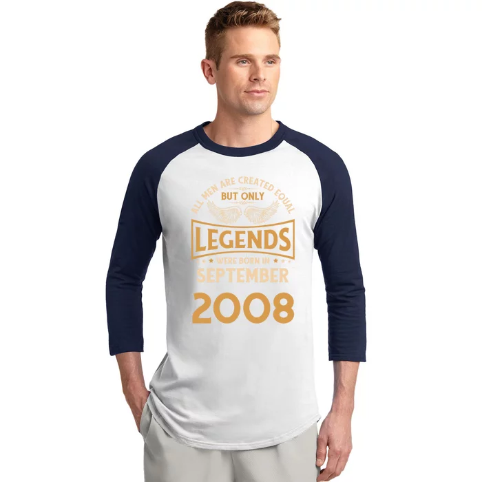 Birthday Legends Were Born In September 2008 Gift Baseball Sleeve Shirt