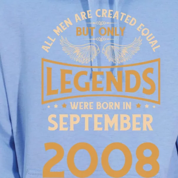 Birthday Legends Were Born In September 2008 Gift Unisex Surf Hoodie