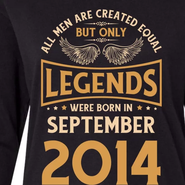 Birthday Legends Were Born In September 2014 Great Gift Womens Cotton Relaxed Long Sleeve T-Shirt