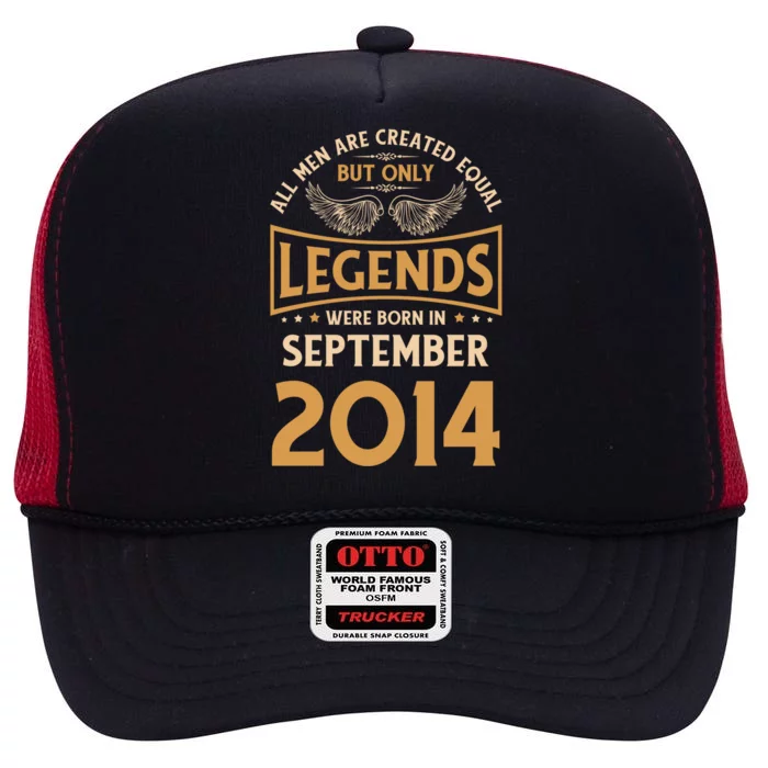 Birthday Legends Were Born In September 2014 Great Gift High Crown Mesh Trucker Hat