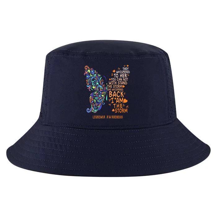 Butterfly Leukemia Warrior I Whispered Back I Am The Storm Meaningful Gift Cool Comfort Performance Bucket Hat