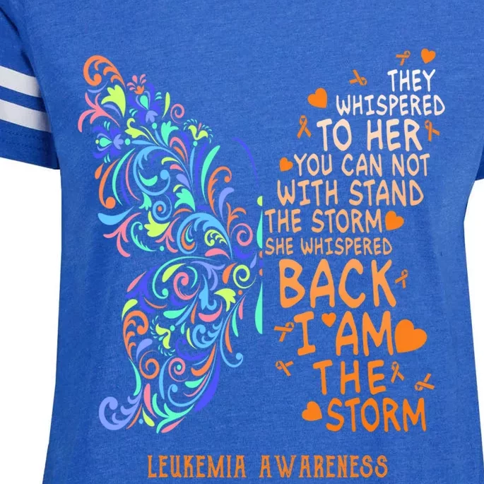 Butterfly Leukemia Warrior I Whispered Back I Am The Storm Meaningful Gift Enza Ladies Jersey Football T-Shirt