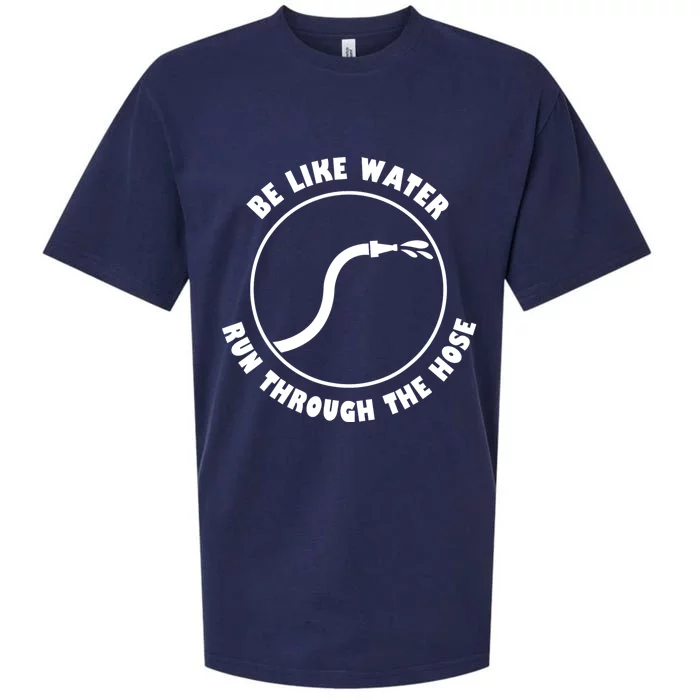 Be Like Water Run Through The Hose Sueded Cloud Jersey T-Shirt