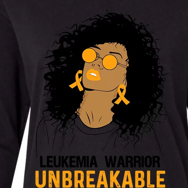 Black Leukemia Warrior Unbreakable Gift Womens Cotton Relaxed Long Sleeve T-Shirt