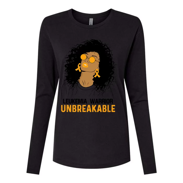 Black Leukemia Warrior Unbreakable Gift Womens Cotton Relaxed Long Sleeve T-Shirt