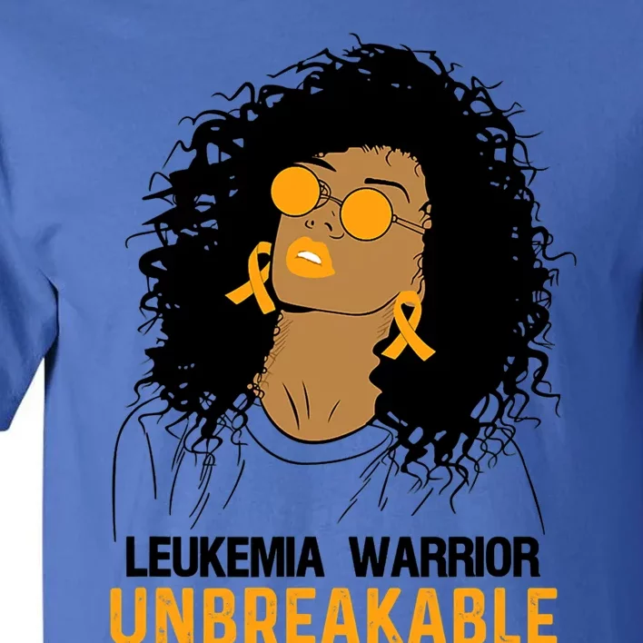 Black Leukemia Warrior Unbreakable Gift Tall T-Shirt