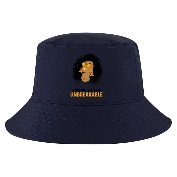 Black Leukemia Warrior Unbreakable Gift Cool Comfort Performance Bucket Hat