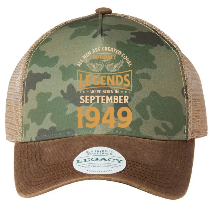 Birthday Legends Were Born In September 1949 Cute Gift Legacy Tie Dye Trucker Hat