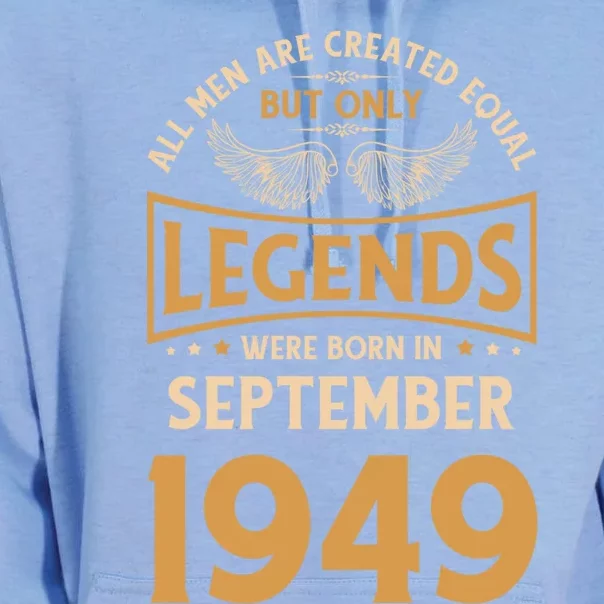 Birthday Legends Were Born In September 1949 Cute Gift Unisex Surf Hoodie